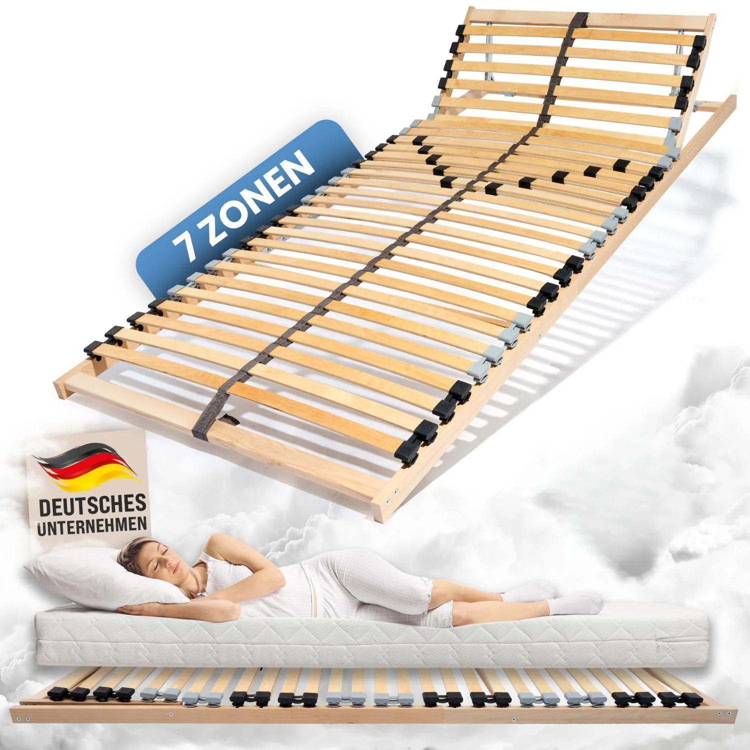 7 Zonen Lattenrost verstellbar ERGO 80x200 90x200 & 100x200 - Image 9