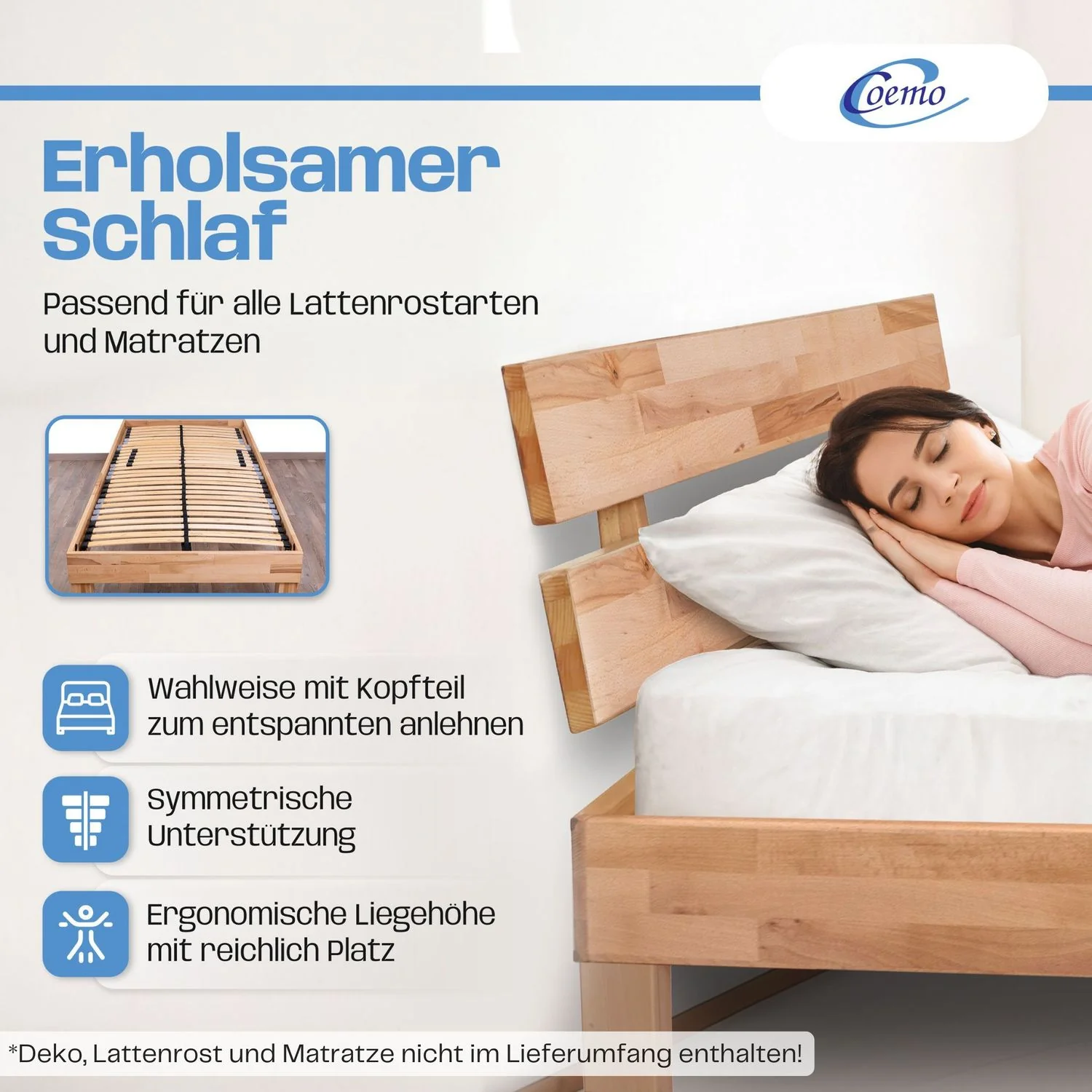 Bett Massivholz Leah Buche massiv - Image 4