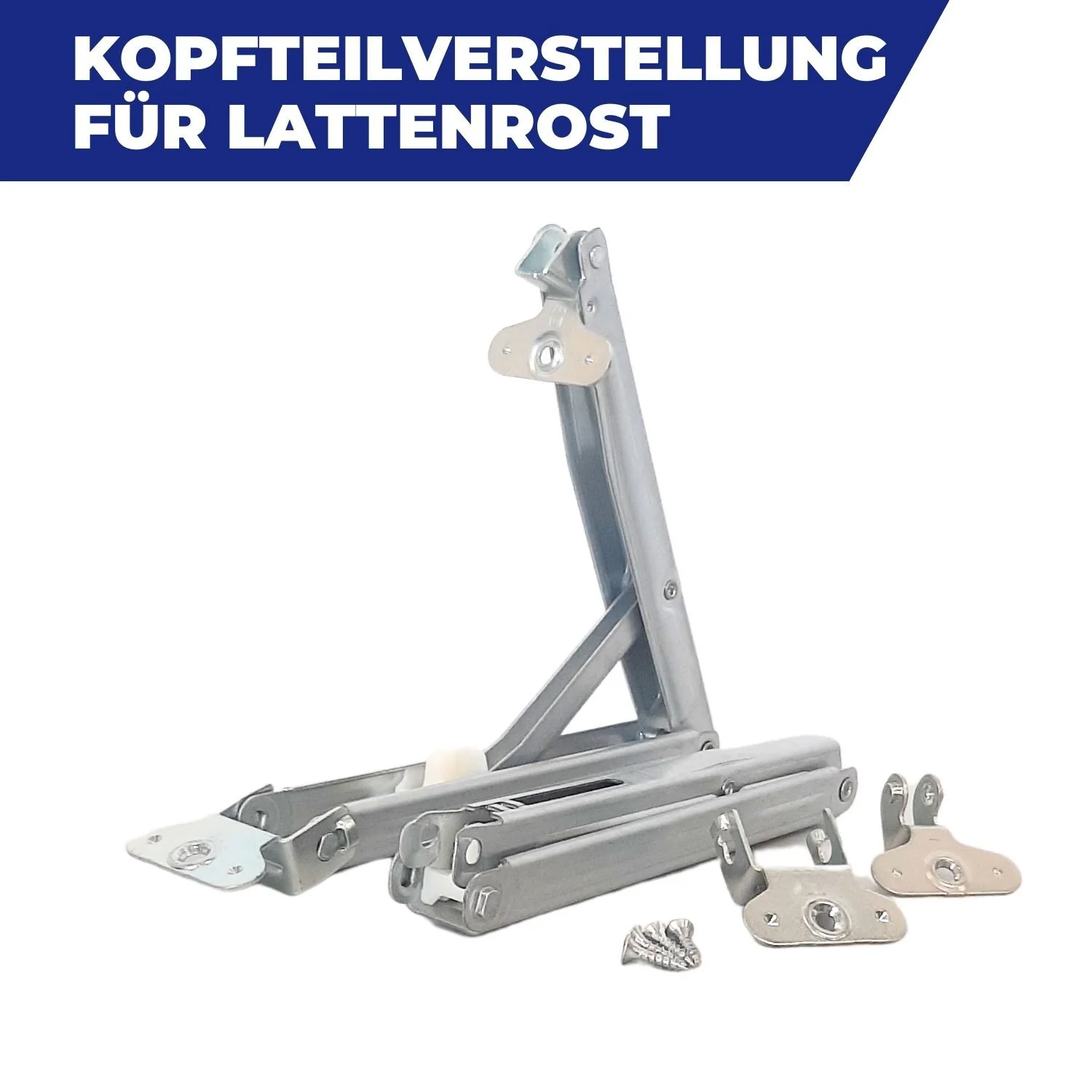 Coemo 2 Stk Scharniere Kopfteilverstellung inkl. 4 Schrauben & Montagematerial - Einfache & Präzise Anpassung für Möbel - Image 3