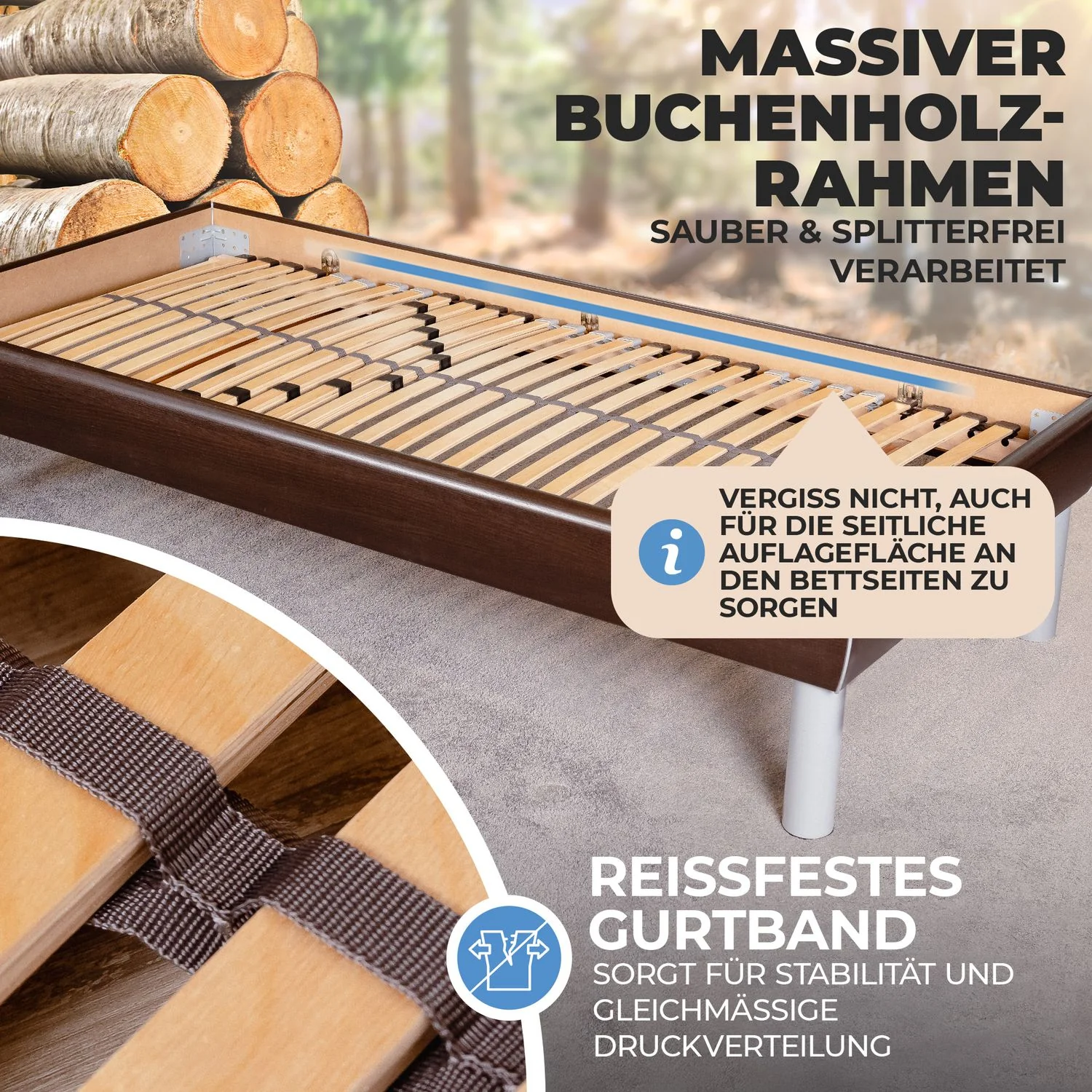 Coemo 2x Lattenrost ERGO K 90x200 cm 7-Zonen Kopfteil verstellbar - Doppelpack - Image 5
