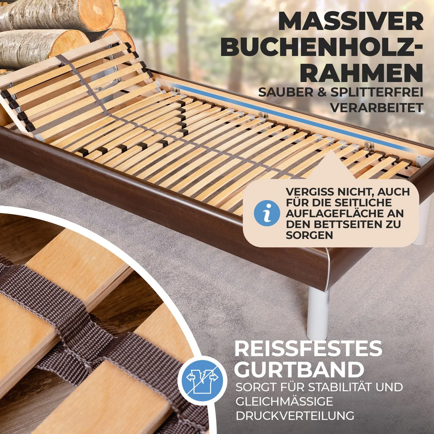 Coemo 2er Set Lattenrost "ERGO" für Doppelbett 7-Zonen Kopfteil verstellbar - Partnerset - Image 61
