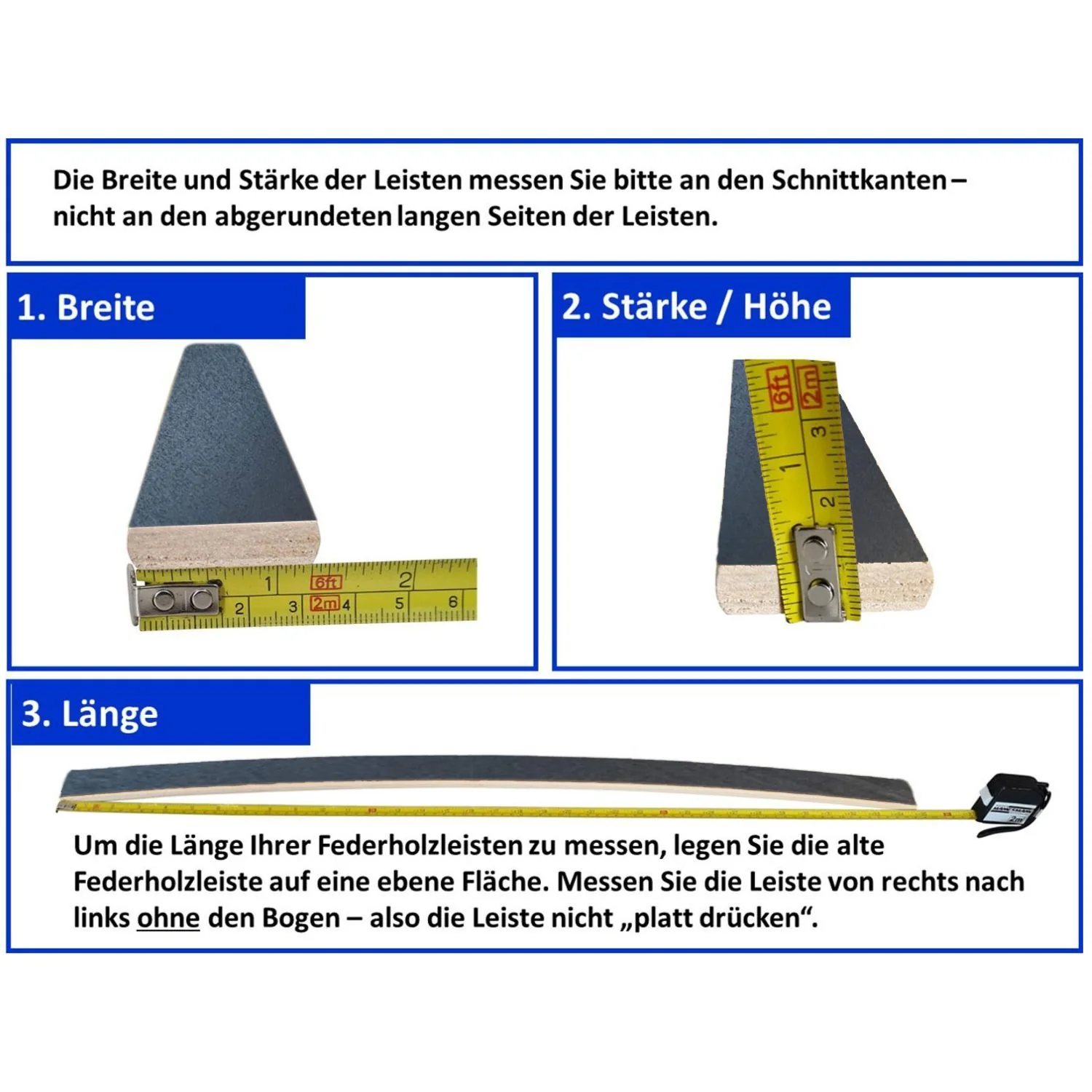 Coemo 5 Stk Federholzleisten Anthrazit Ersatzleisten für Lattenrost im Set - Image 4