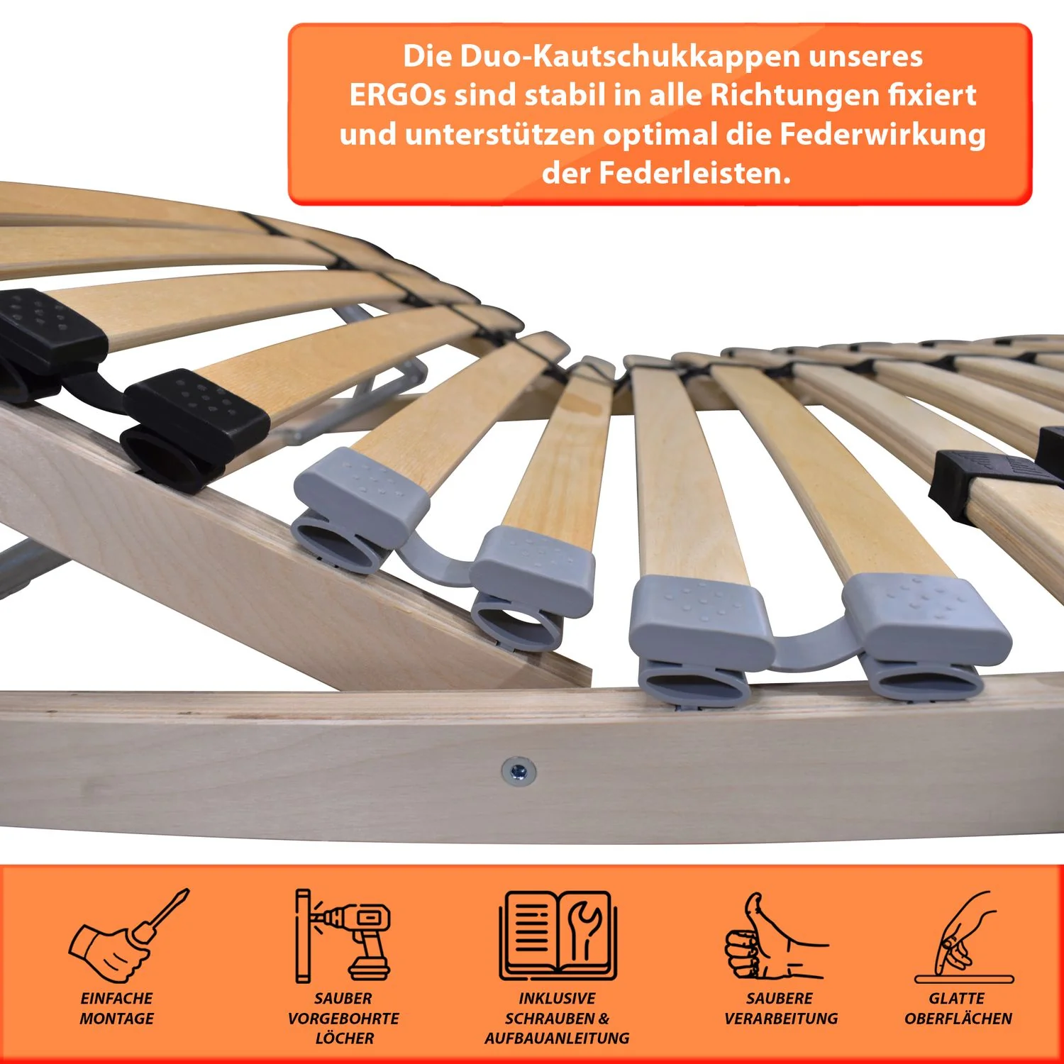 Coemo 7-Zonen Lattenrost ALLSTAR Kopf-Fußteil verstellbar Komfort Lattenrost mit 28 Leisten - Image 10