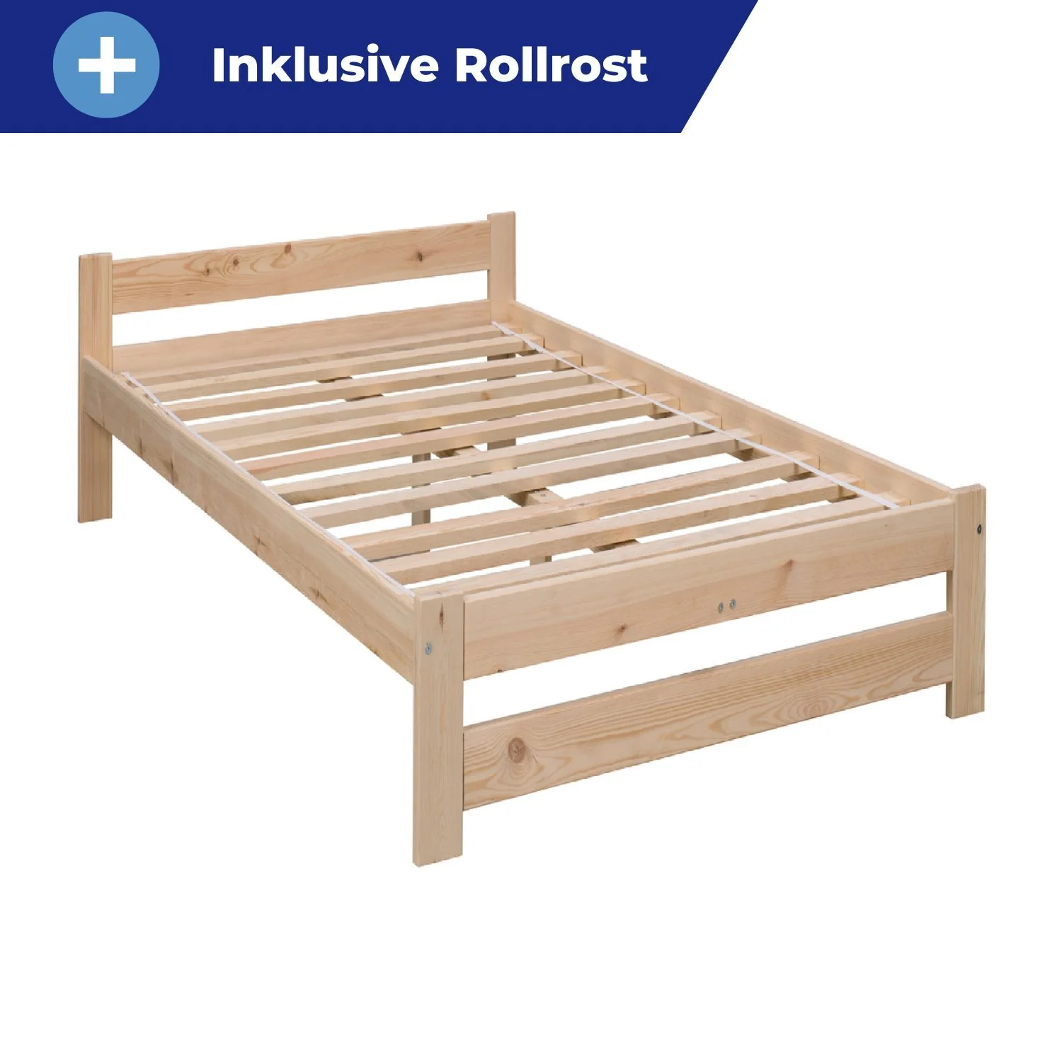 Coemo Bett Classico Holzbett Bettgestell mit Lattenrost Massivholz Kiefer - Image 14