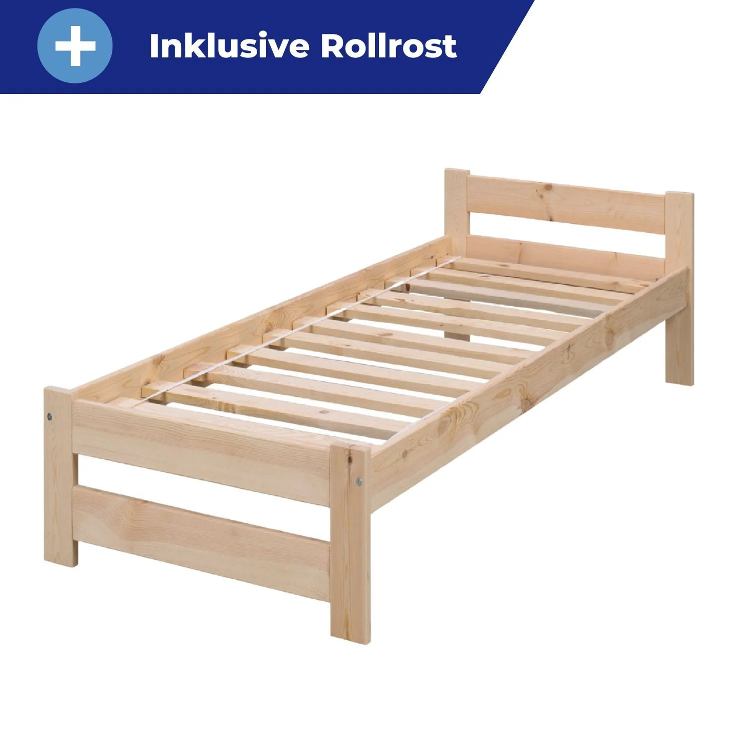 Coemo Bett Classico Holzbett Bettgestell mit Lattenrost Massivholz Kiefer - Image 22
