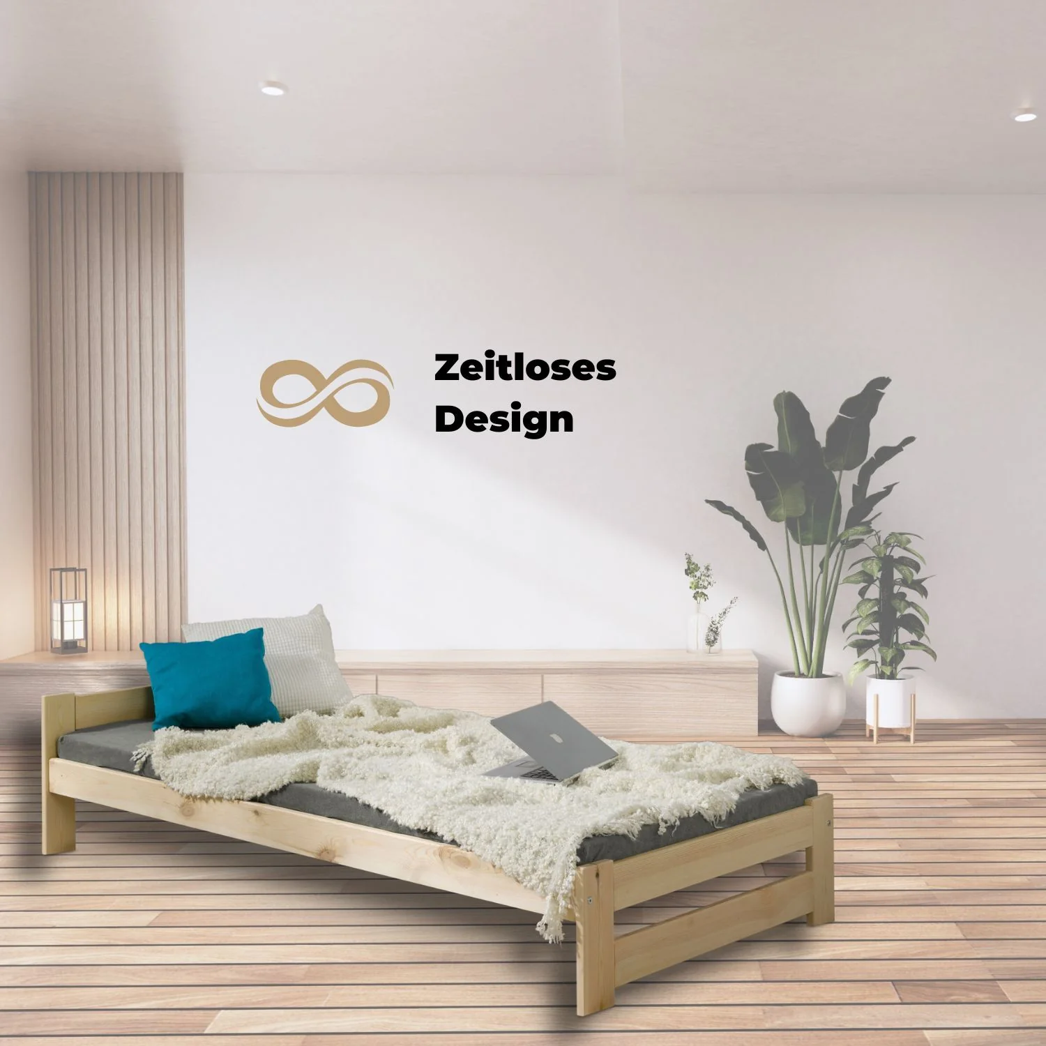 Coemo Bett Classico Holzbett Bettgestell mit Lattenrost Massivholz Kiefer - Image 28