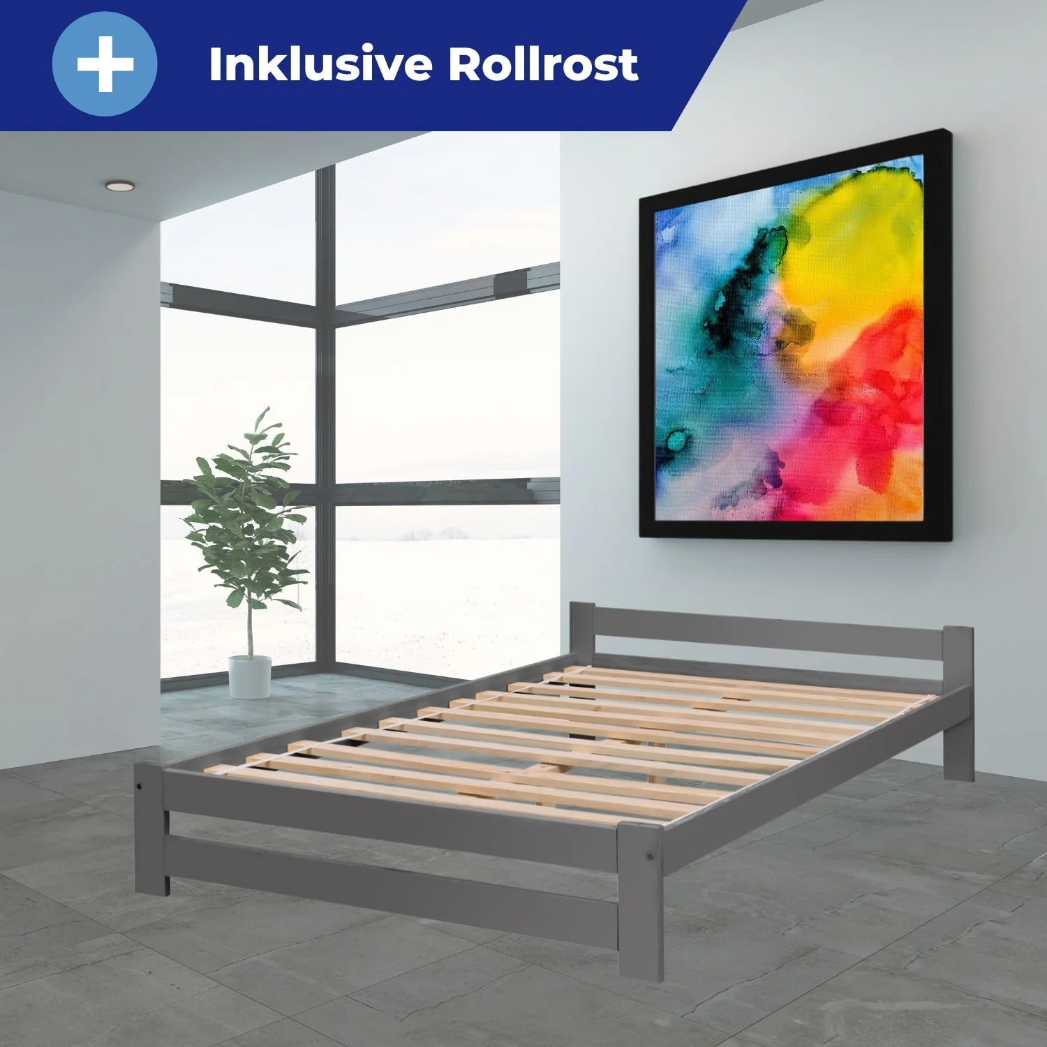 Coemo Bett Classico Holzbett Bettgestell mit Lattenrost Massivholz Kiefer - Image 41