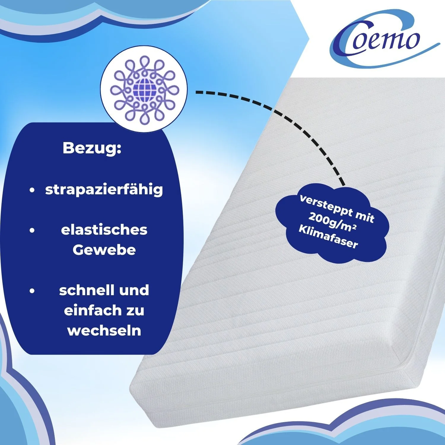 Coemo Dormella Matratze Federkern mit Kaltschaumummantelung - Image 8