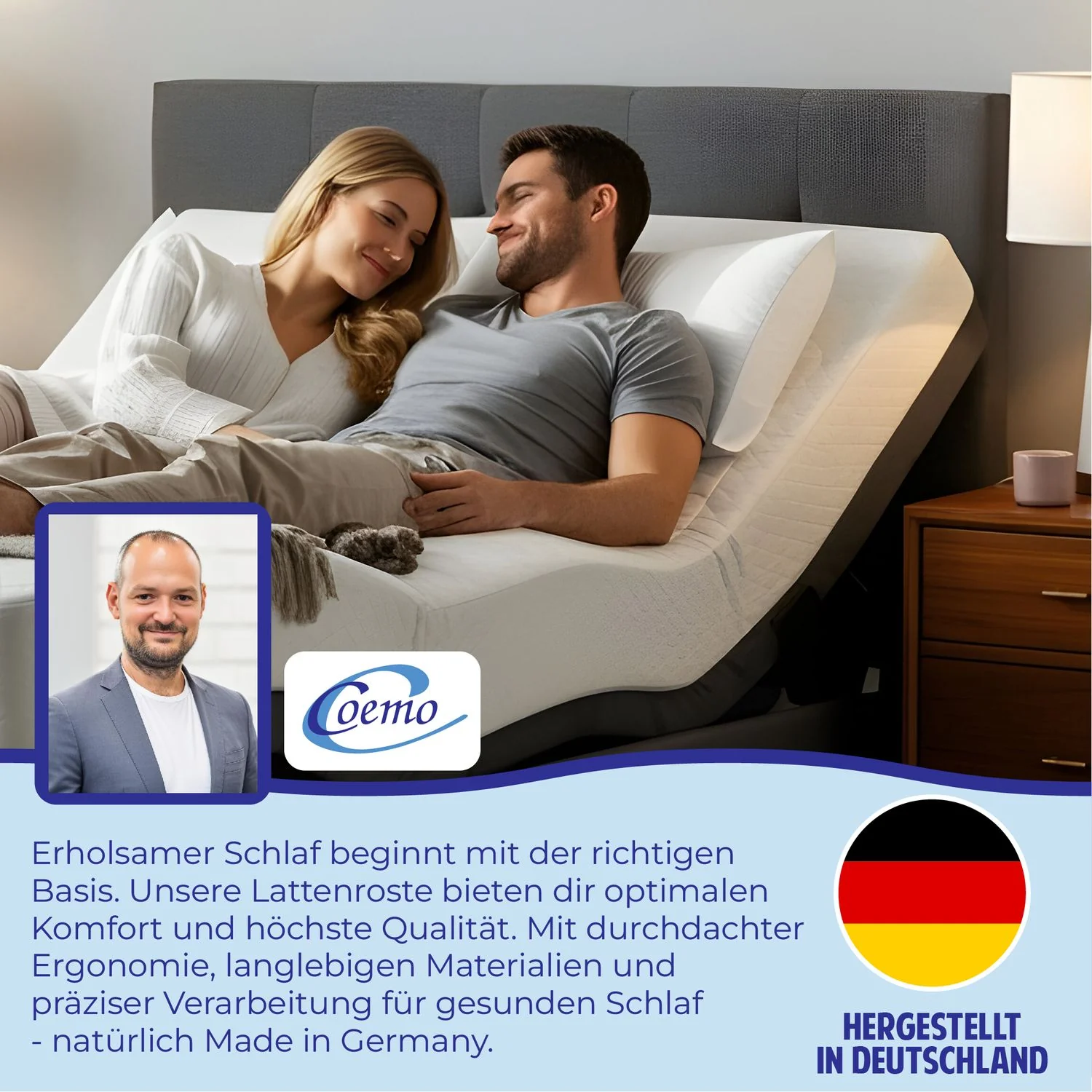 Coemo elektrischer 7-Zonen Lattenrost eRost mit Motor - Image 23