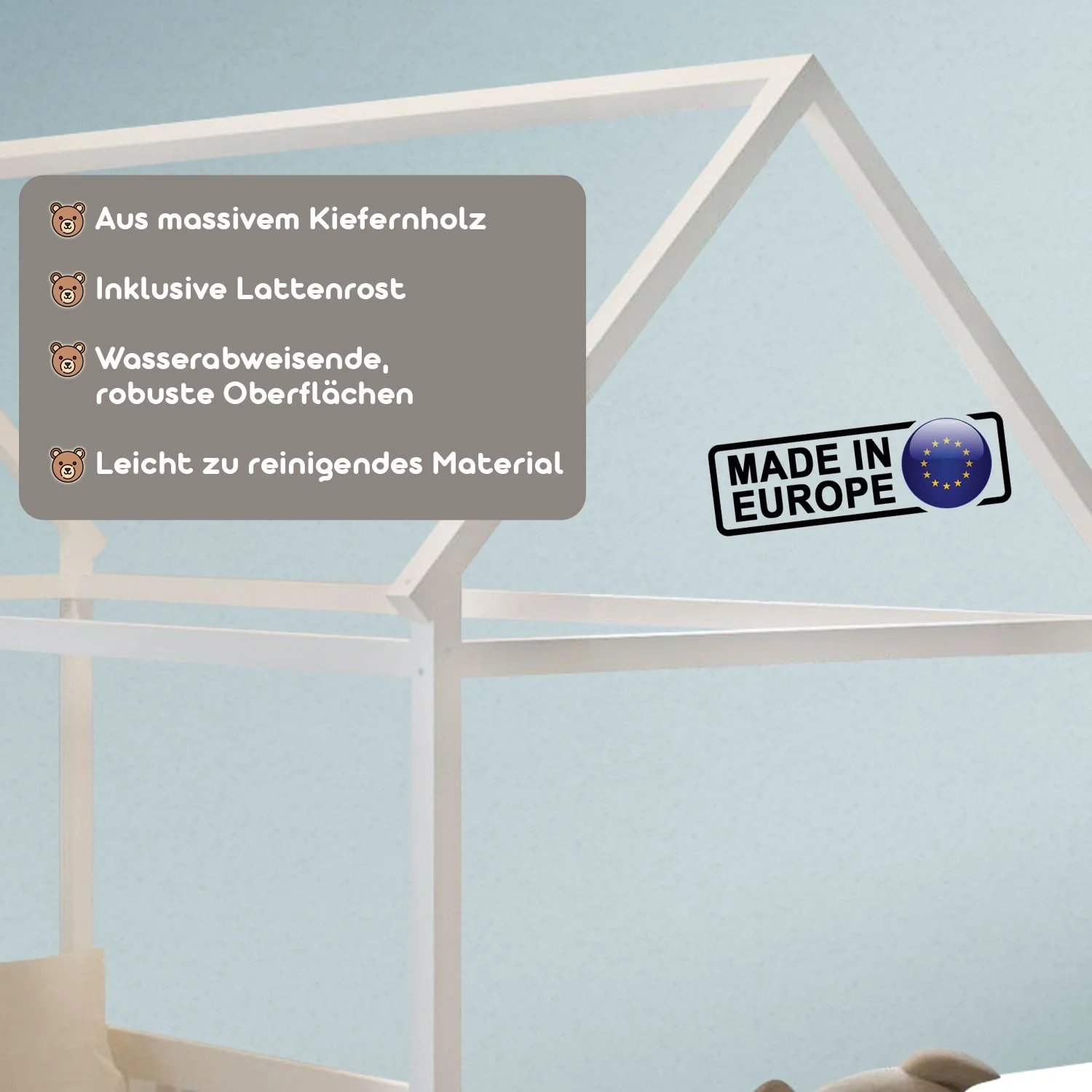 Coemo Hausbett HOME mit Lattenrost, Rausfallschutz 2 Größen - Image 8
