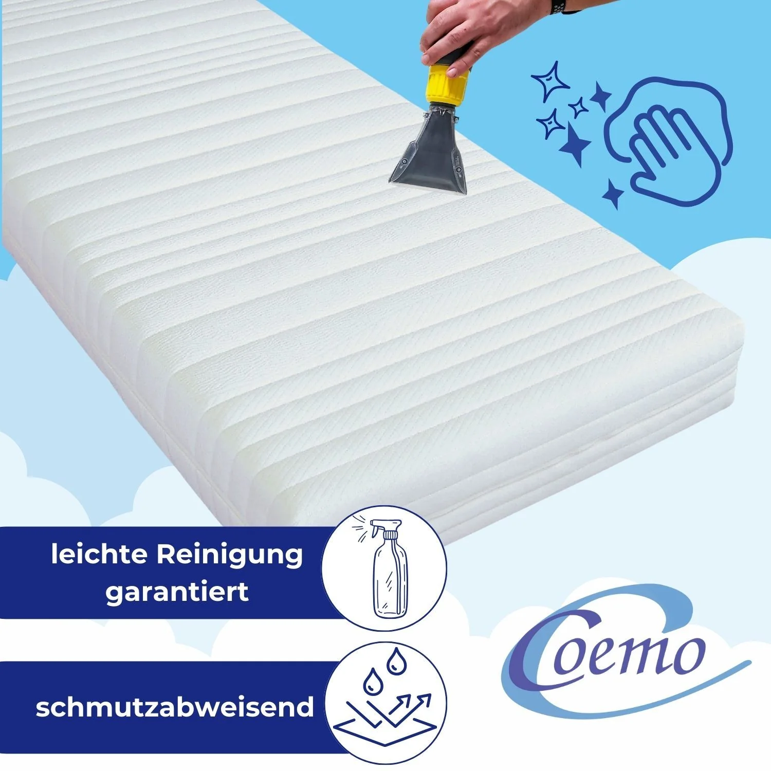 Coemo Kaltschaummatratze BellaNox 7 Zonen - Allergiker geeignet - Hoher Baumwollanteil - Image 7