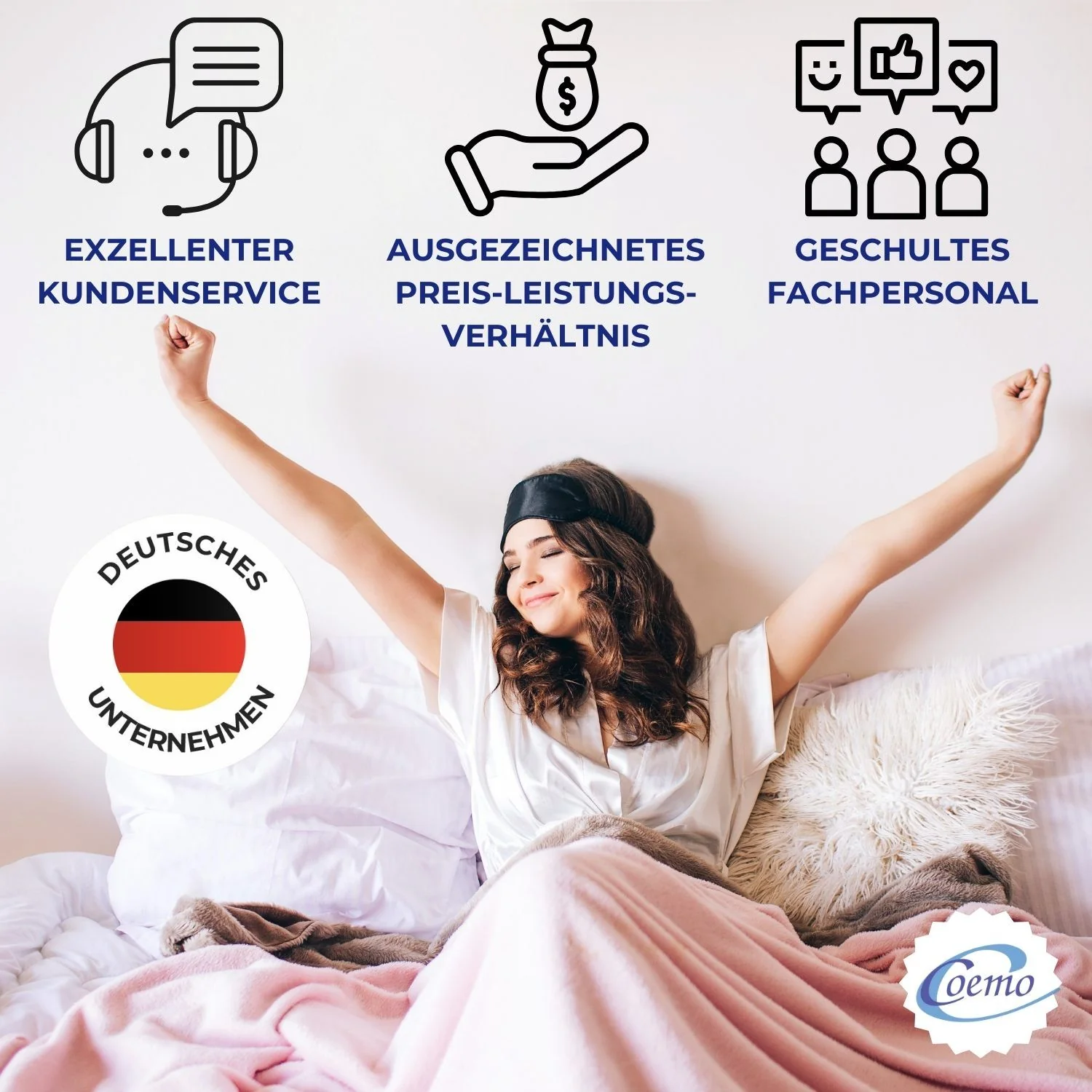 Coemo Kaltschaummatratze BellaNox 7 Zonen - Allergiker geeignet - Hoher Baumwollanteil - Image 9