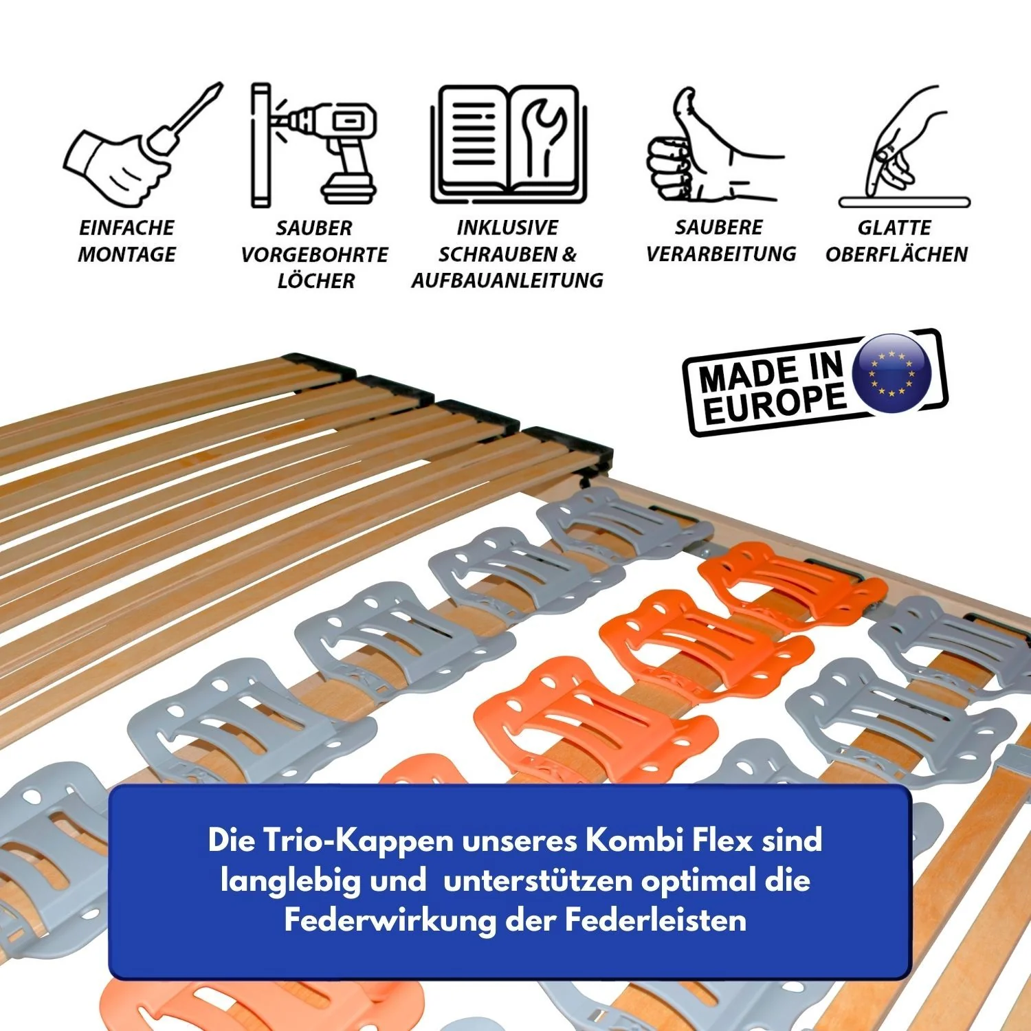 Coemo KombiFlex Federleisten-Teller-Lattenrost starr oder verstellbar - Image 10