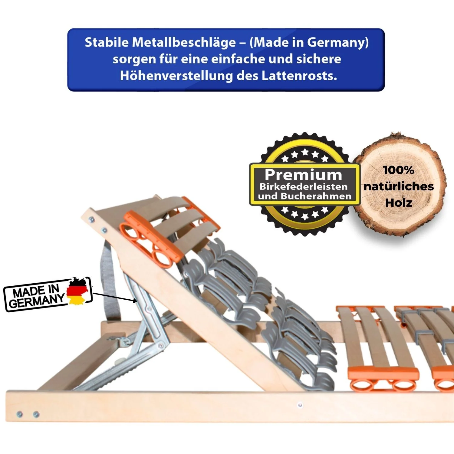 Coemo KombiFlex Federleisten-Teller-Lattenrost starr oder verstellbar - Image 3