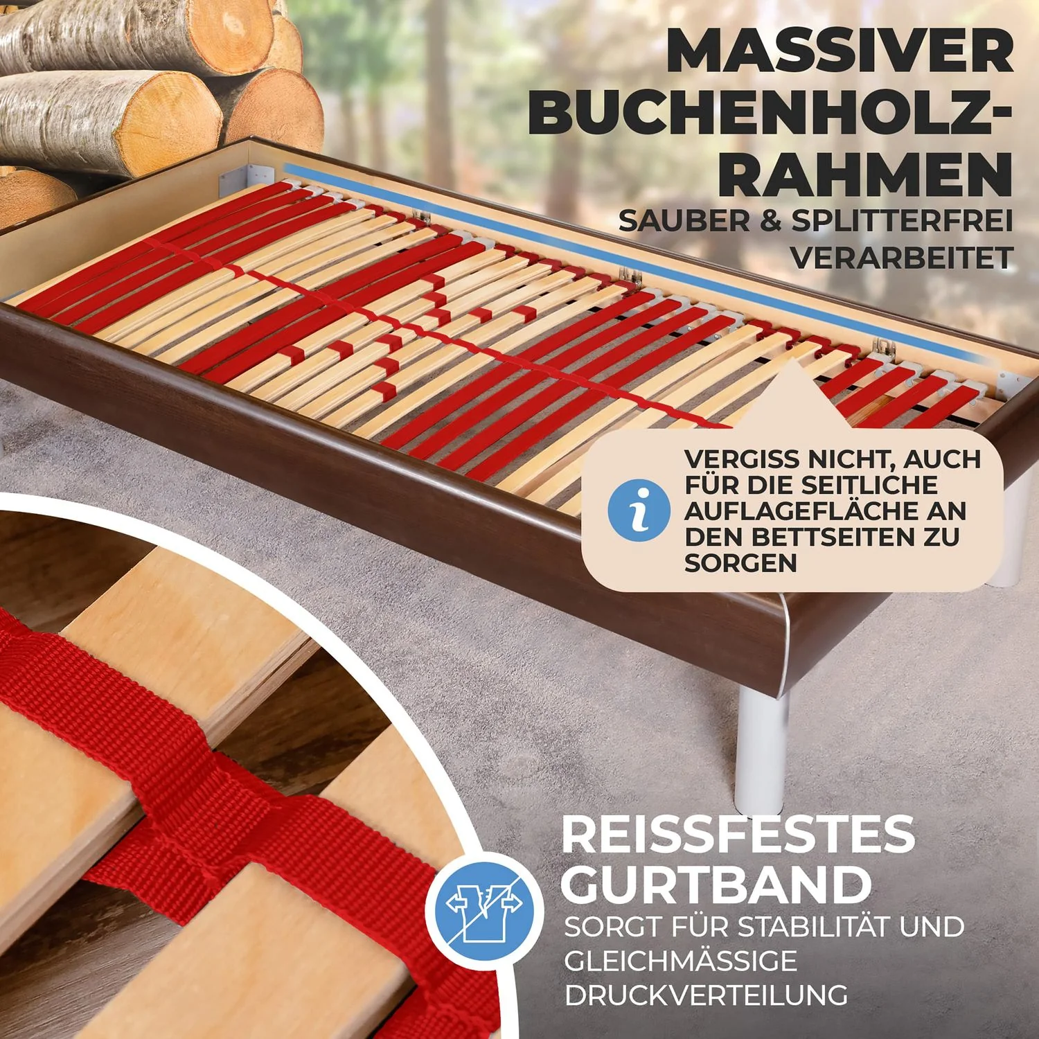 Coemo Lattenrost "RUBY" Härtegrad verstellbar 28 Leisten & 7 Zonen - Image 20