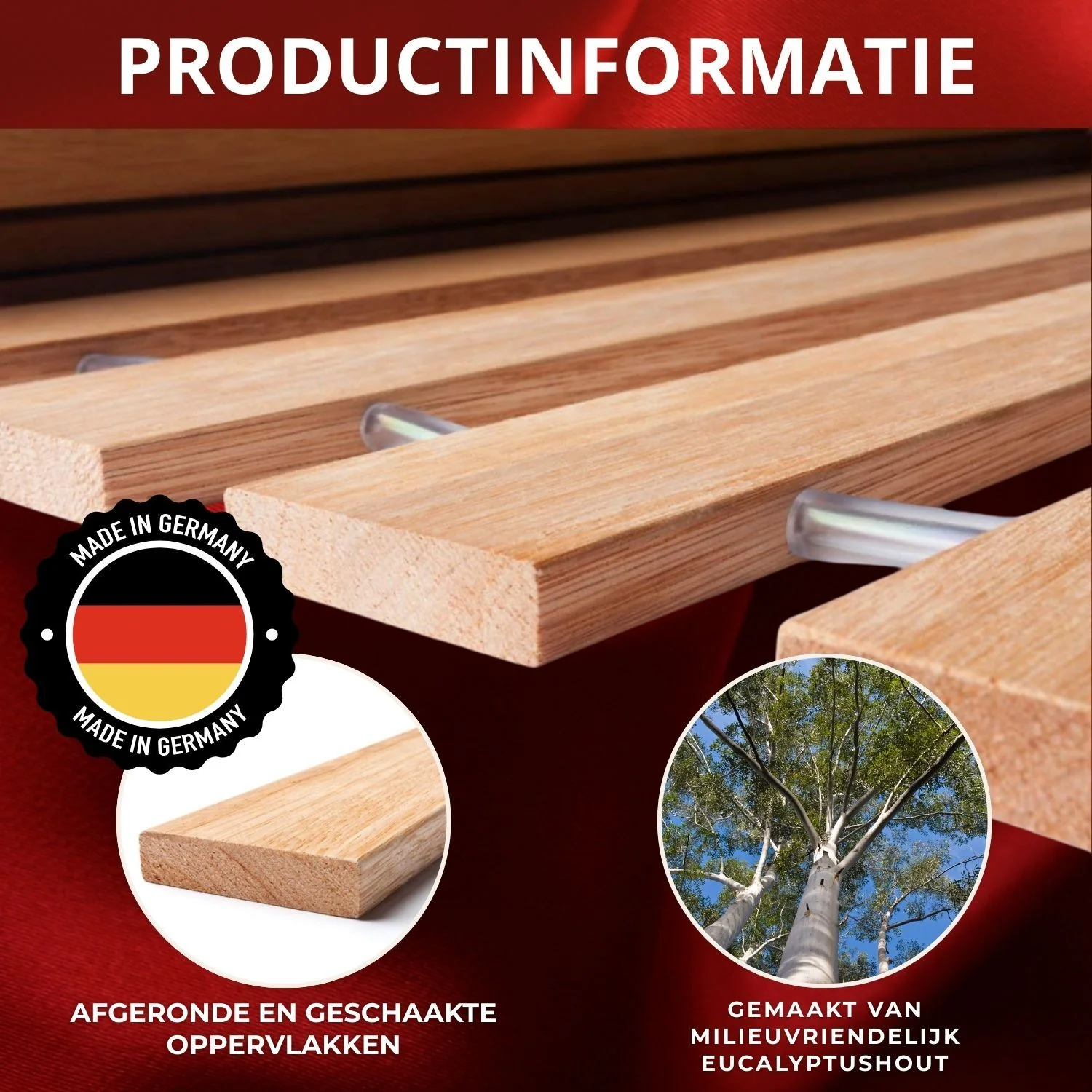 Coemo Premium Rollrost DELUXE Belastbar bis 350 kg – Ohne Montage & absolut rutschsicher - Made in Germany - Roll-Lattenrost Vollholz mit Abstandshaltern - Image 11