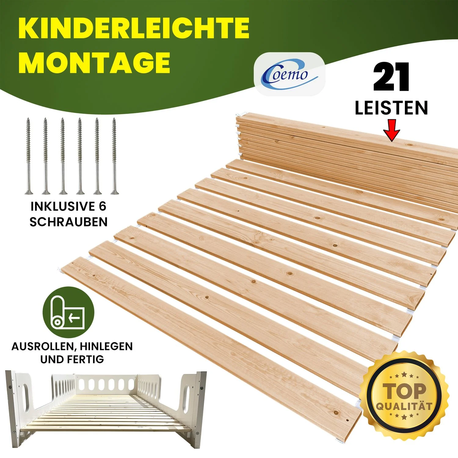 Coemo Rollrost Romo 15 - 22 Leisten Nordische Kiefer - Image 6