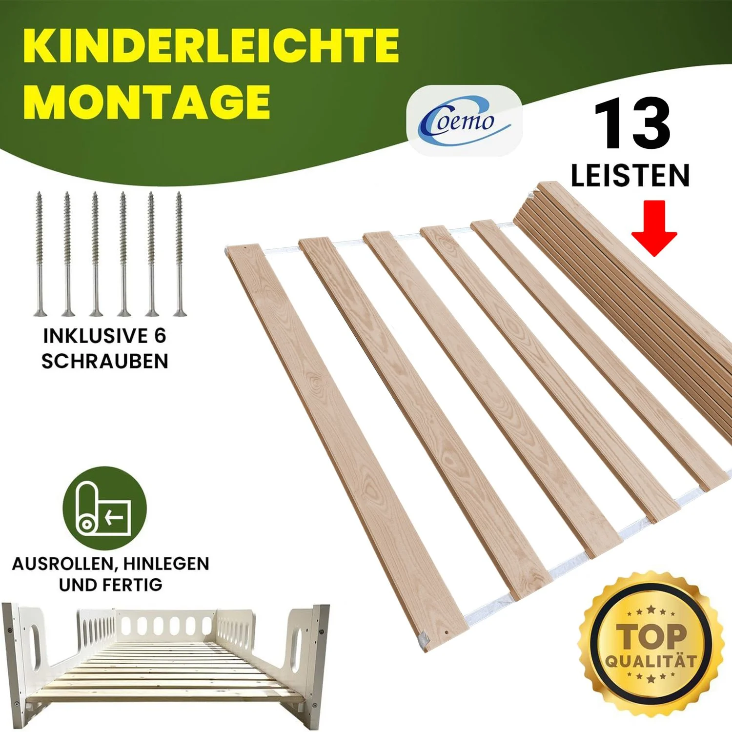 Coemo Rollrost Veno 13 Leisten Nordische Kiefer - Image 8