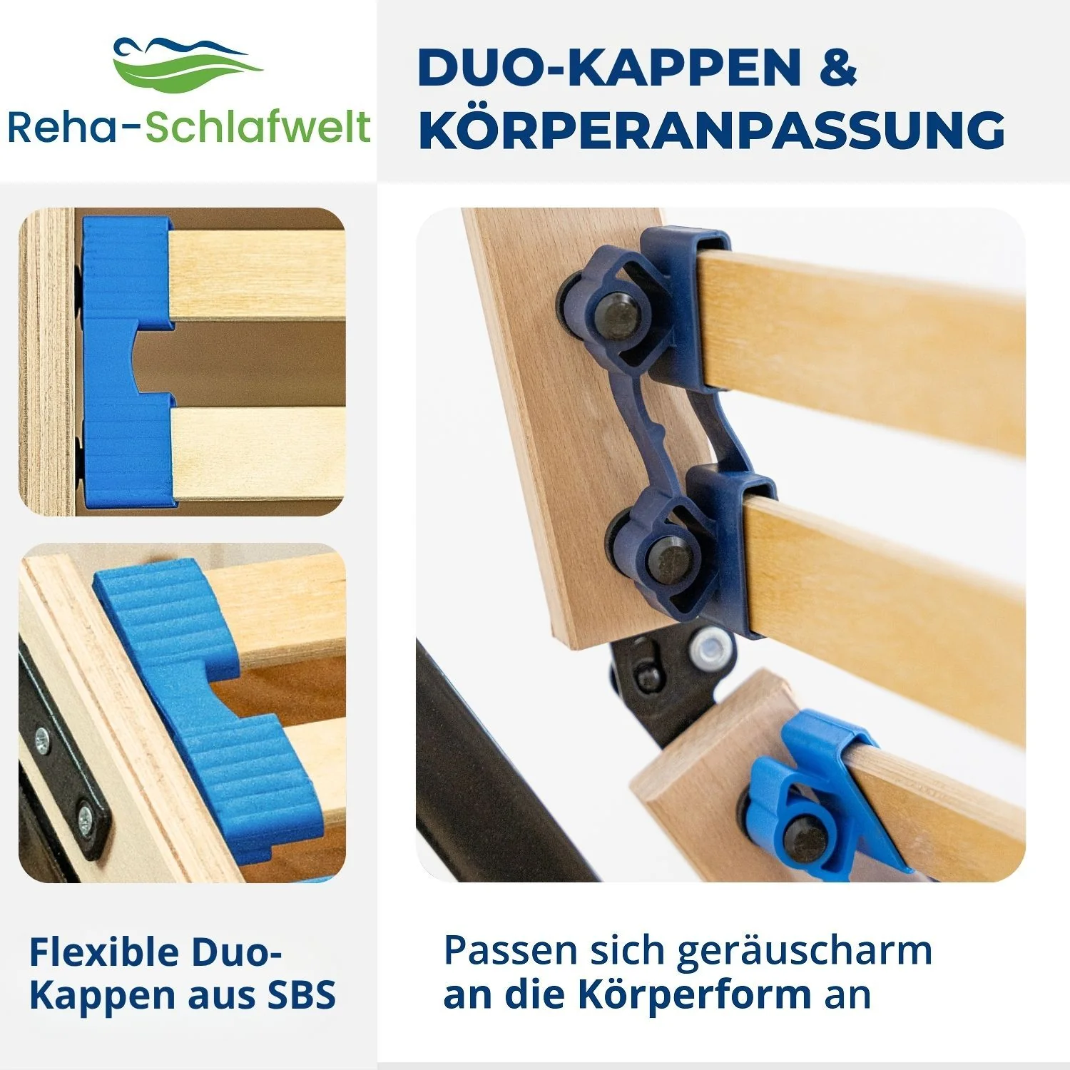 Reha-Schlafwelt elektrischer Lattenrost HARMONYFLEX mit Motor 28 Leisten - Image 3