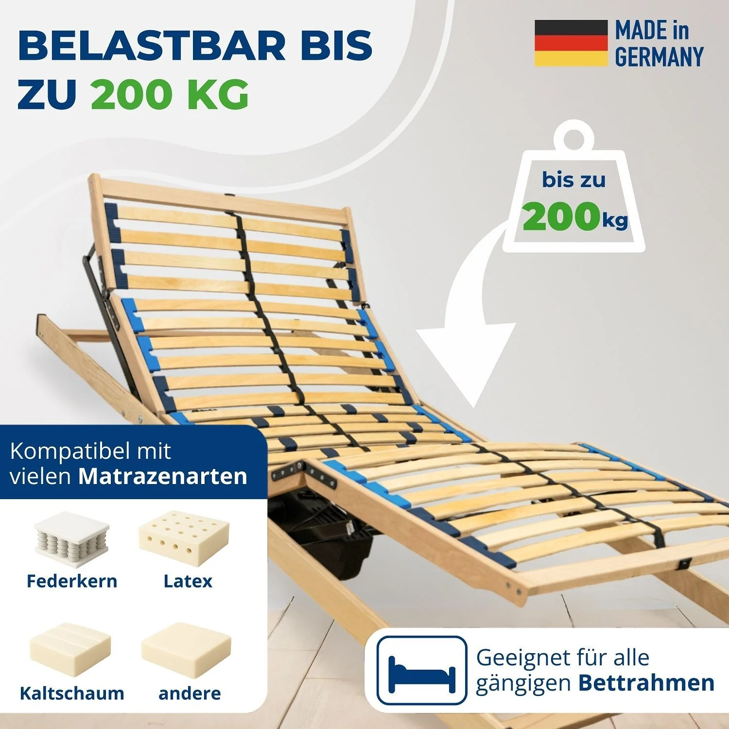 Reha-Schlafwelt elektrischer Lattenrost HARMONYFLEX mit Motor 28 Leisten - Image 5