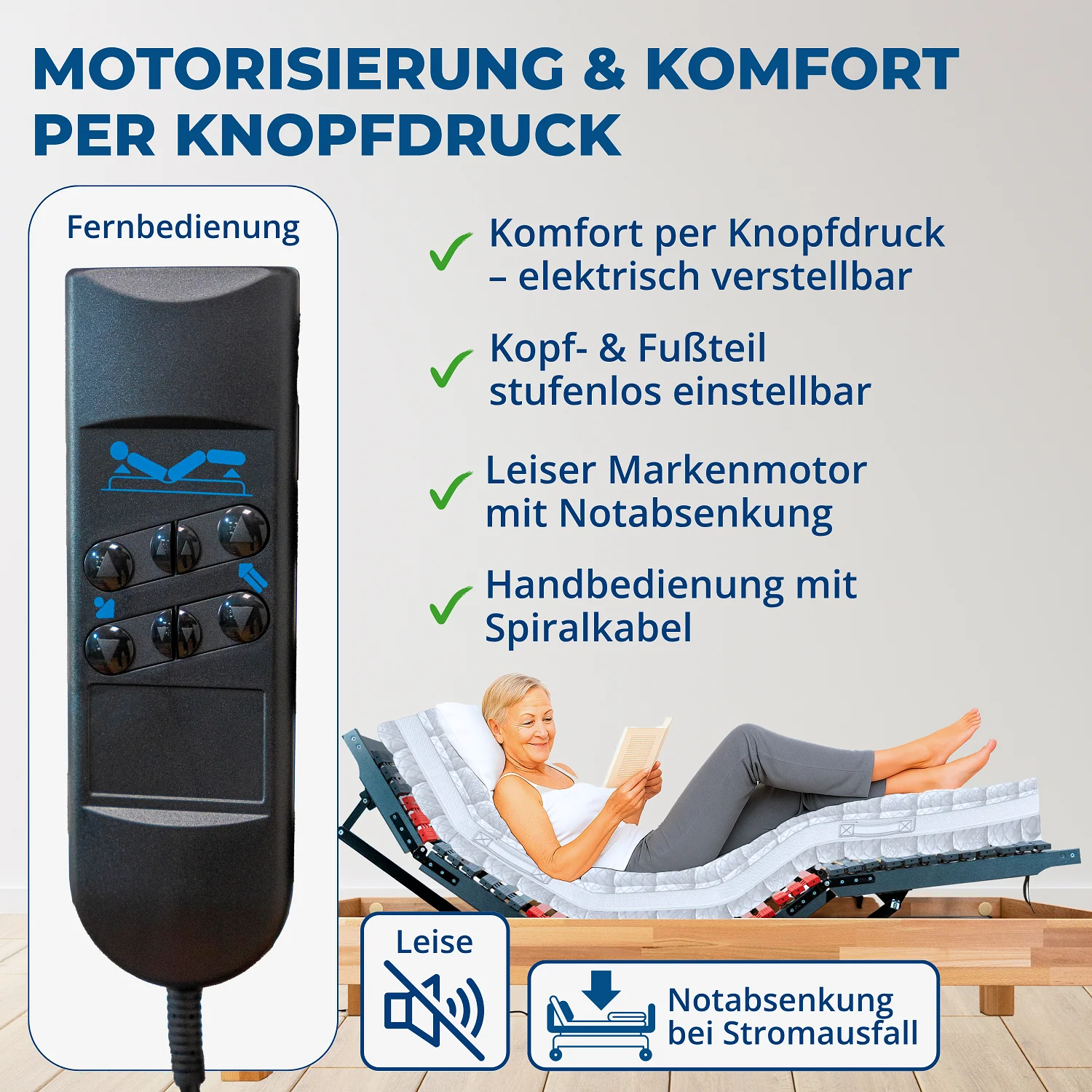Reha-Schlafwelt elektrischer Lattenrost RELAXANA KF mit Motor - Image 17