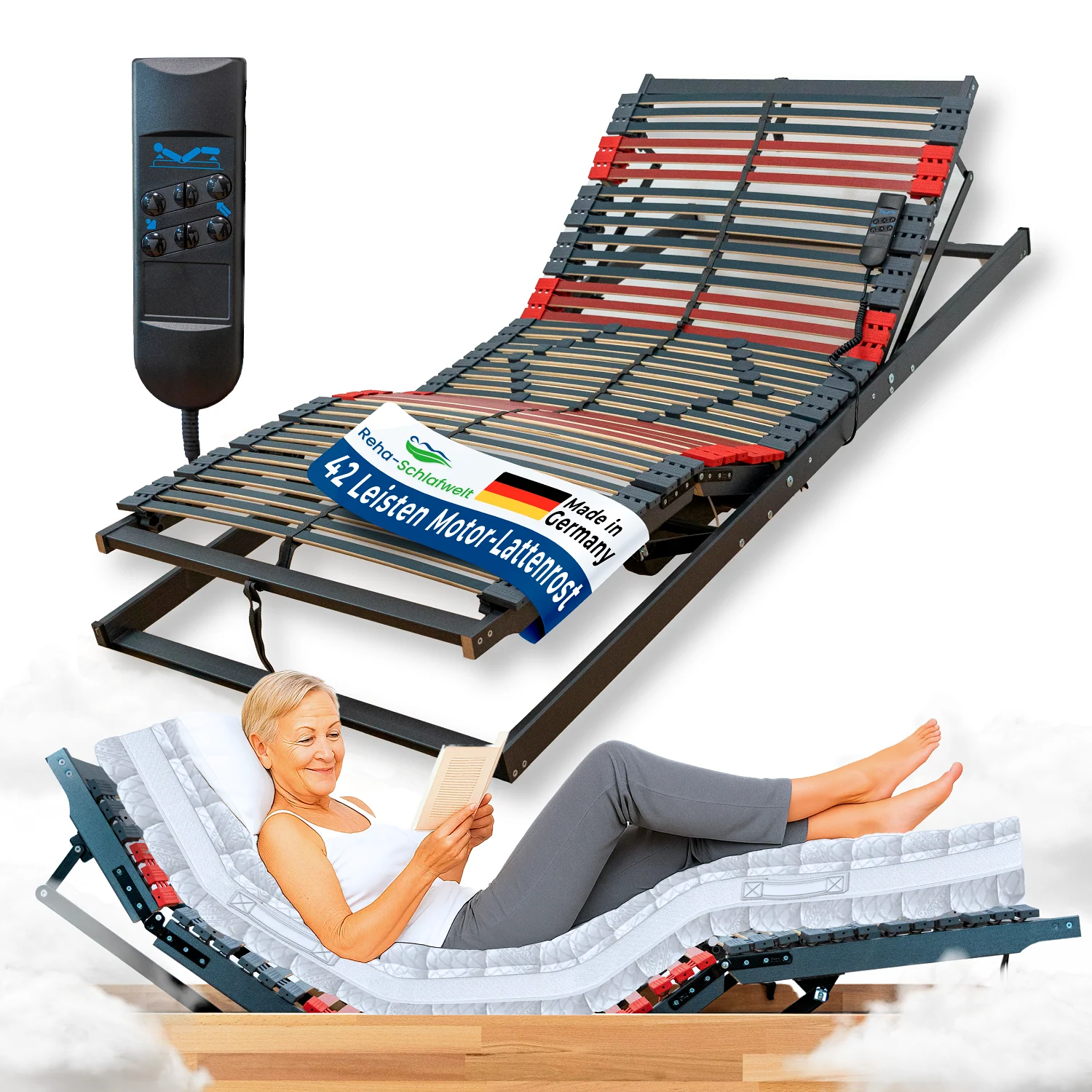 Reha-Schlafwelt elektrischer Lattenrost RELAXANA KF mit Motor - Image 9